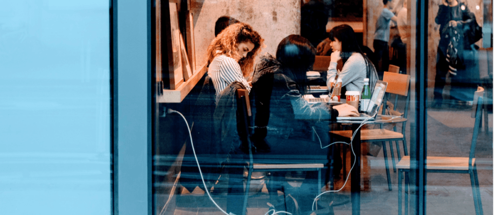 People, sitting in the restaurant.