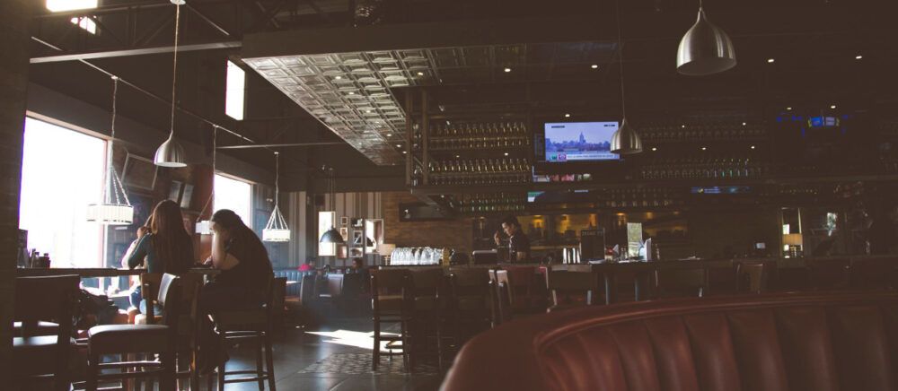 A restaurant lobby.